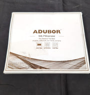 Adubor Silk Pillowcase for Hair and Skin  50x66CM, Black, 1pc(packaging damaged)