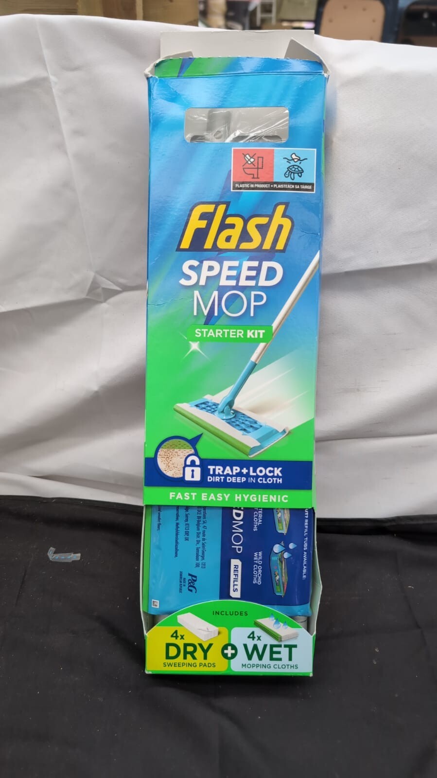 Flash Speedmop Floor Cleaner Starter Kit, Fast Easy & Hygienic (box damaged)