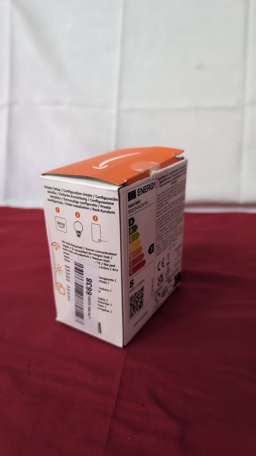 Amazon Basics Smart A60 Dimmable LED Light Bulb, E27 Base (BOX DAMAGED)