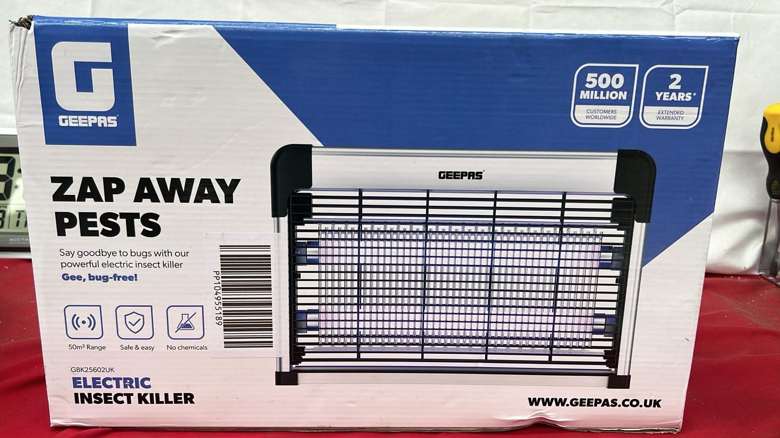 GEEPAS Electric Insect Killer Powerful UV Fly Zapper for Flies, Moth, Mosquitoes