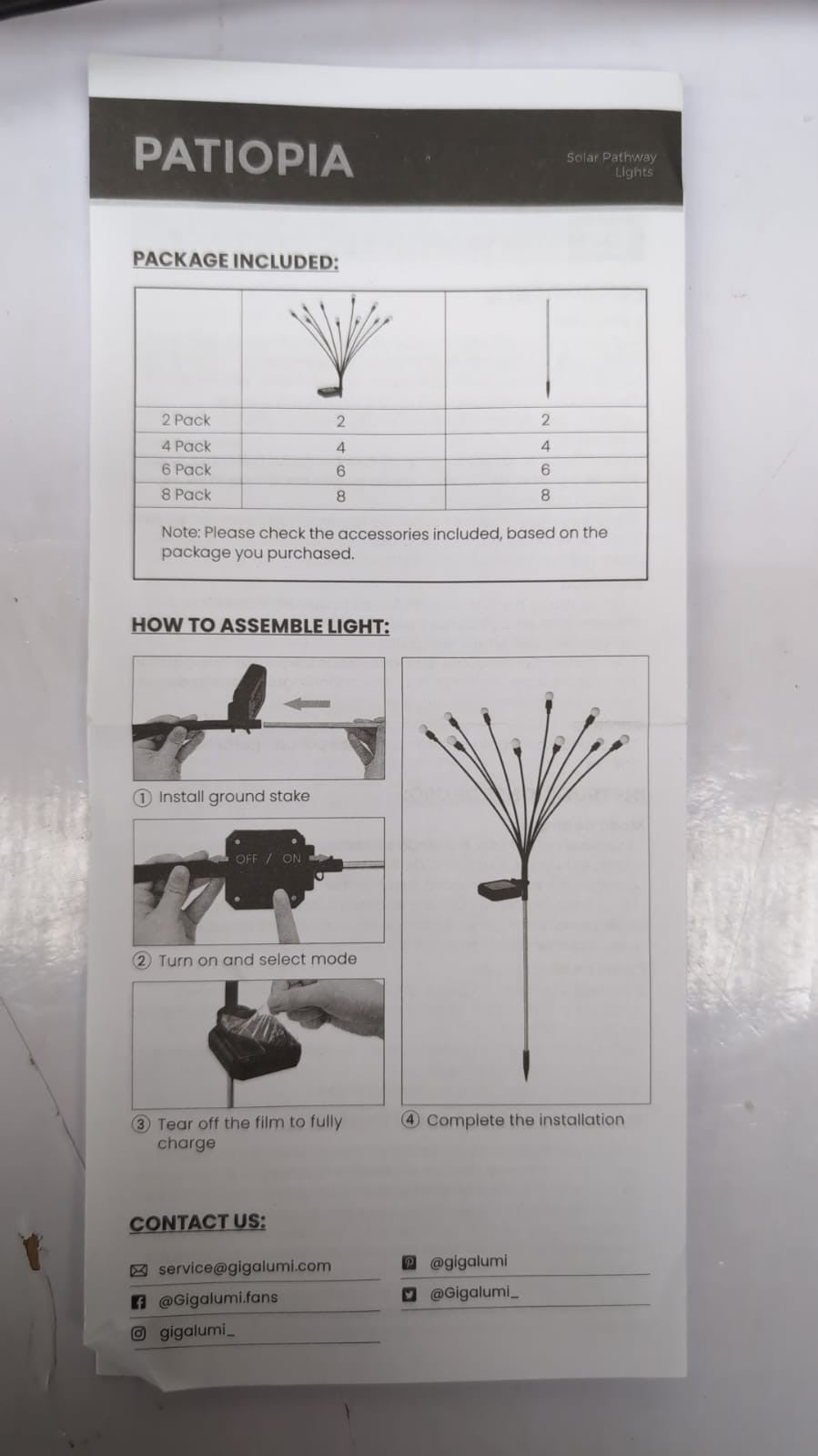 PATIOPIA Solar Lights Outdoor Garden, 60 LED Firefly  Lights 5Pack(box damaged)
