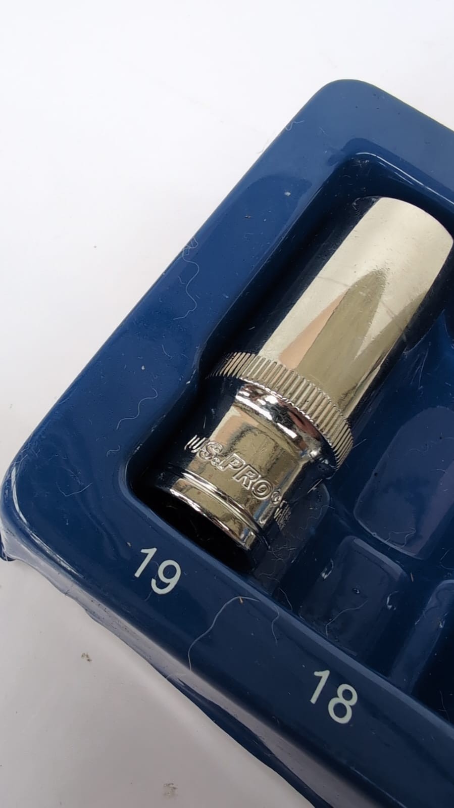 US PRO 3237 8pc 3/8'' DR Deep Sockets Set 10-19mm(missing 14& 13mm/pack damaged)