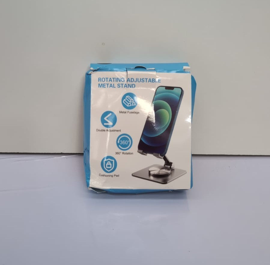 Adjustable Mobile Phone Stand, Foldable,Rotating Phone Holder, (BOX DAMAGED)