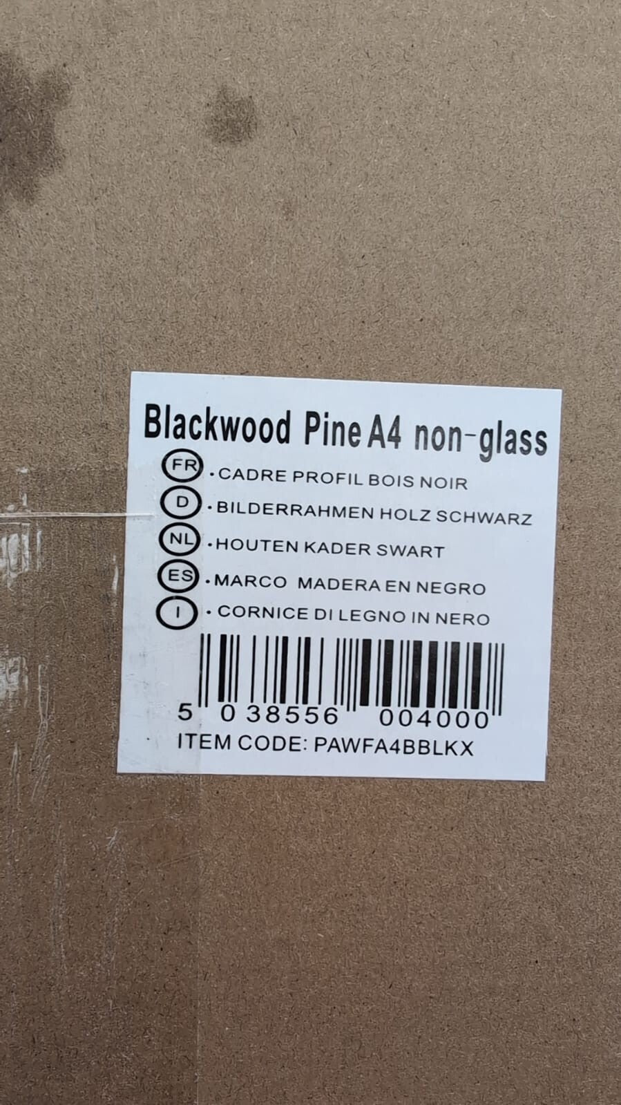 Hampton Frames BLACKWOOD A4 (21x30cm) Black Pine Picture Poster Photo