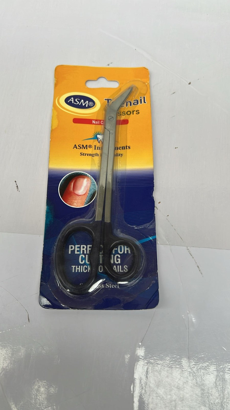 ASM® Extra Long Handle Toenail Scissors Clippers - Heavy Duty Stainless Steel