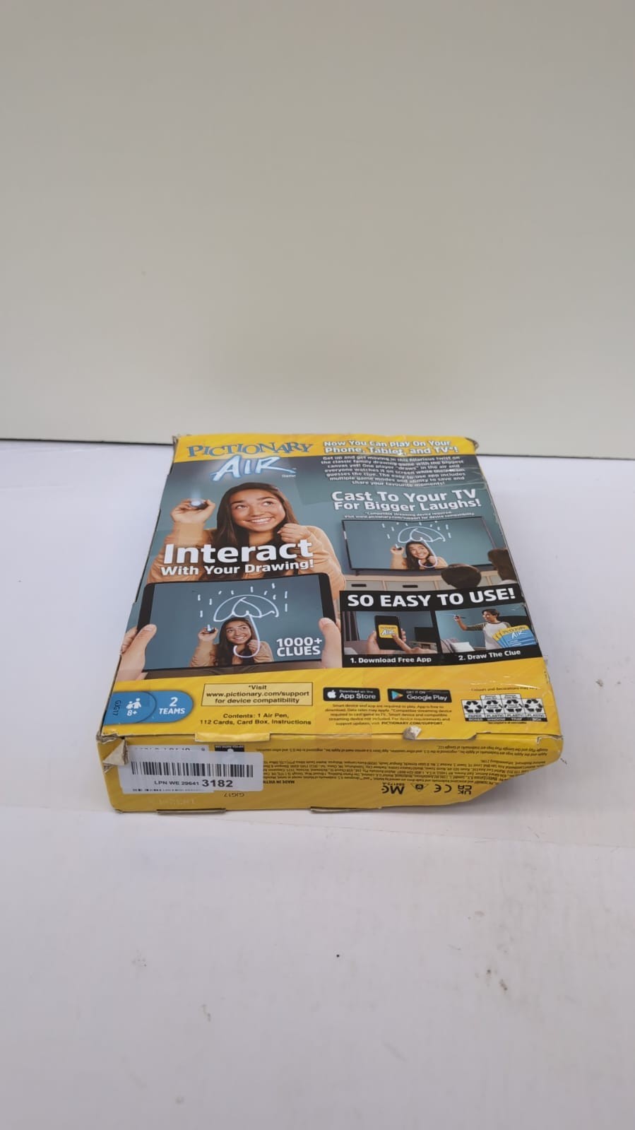 Mattel Games Pictionary Air, Family Board Game for Kids and Adults(box damaged)