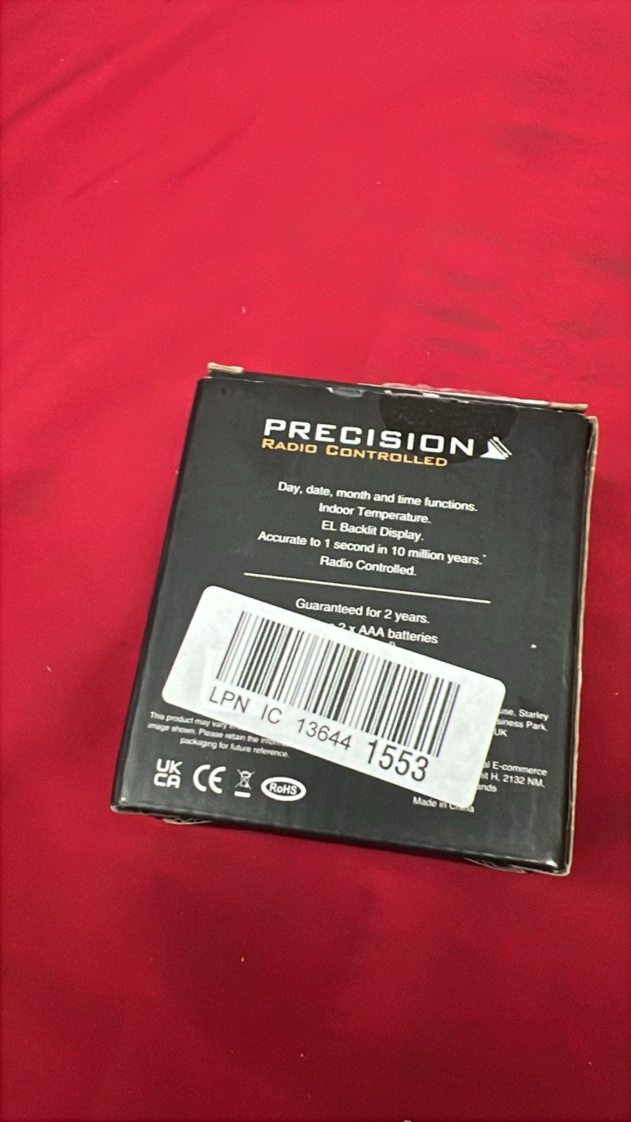 Precision AP054 Alarm Clock, Black, One Size