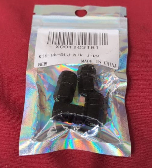 Gun Metal BlackTyre Wheel Alloy Valve Caps Dust Caps (4 Pack) Universal for Cars