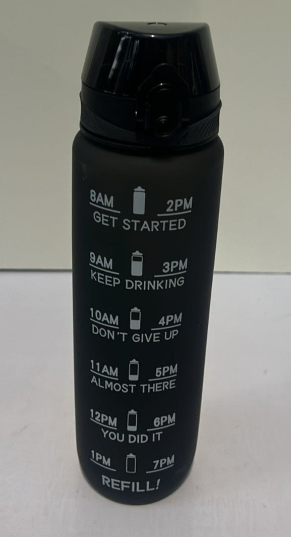 Roe Tenpo Water Bottle 1L, Sports Water Bottle with Time Markings, BPA-Free