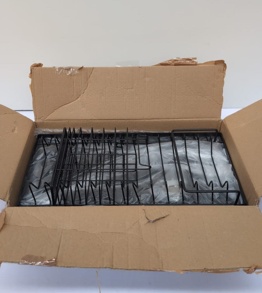 Coselena 2Tier Black Dish Drainer Rack Multifunctional with Utensil(box damaged)