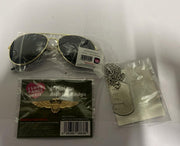3 Piece Aviator Costume Set for Adults - Pilot Fancy Dress Accessory Kit