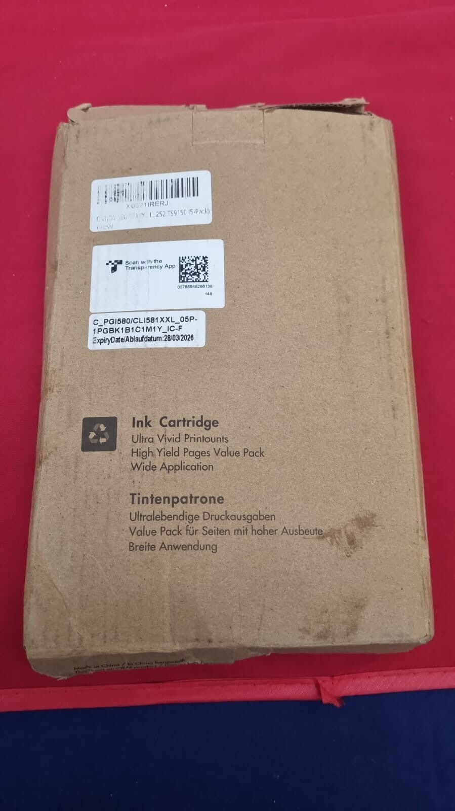 580 & 581 XXL Ink Cartridges Compatible for Canon (box damaged)