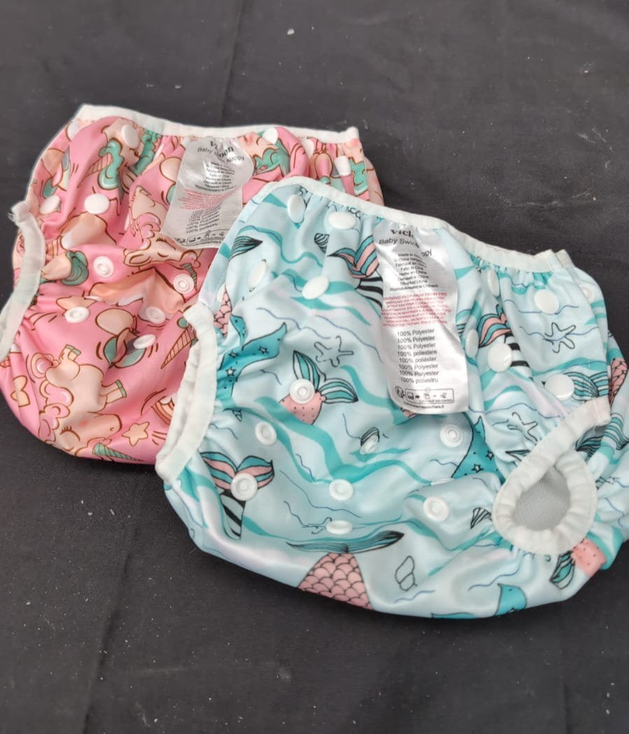 Vicloon Baby Swim Diapers – 2 Washable, Reusable Training Pants for Babies