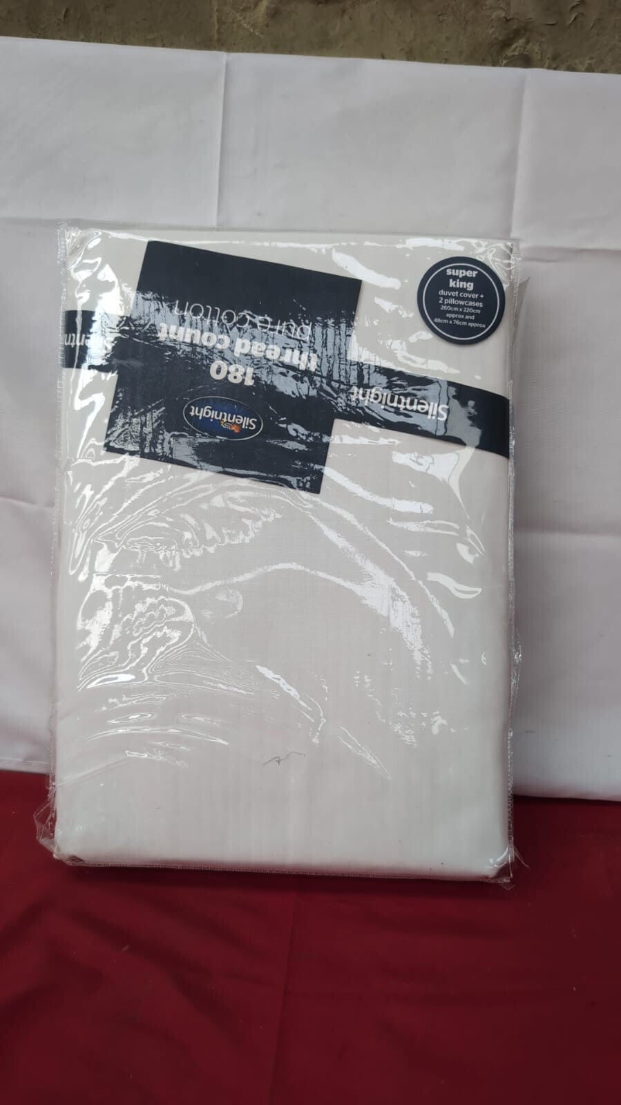 Silentnight Pure Cotton Duvet Set Luxurious Cool Super King (packaging damaged(