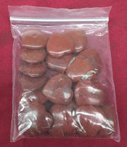 20PCS Red Jasper Heart Healing Crystals Set Stones Shaped (approx 2cm width)