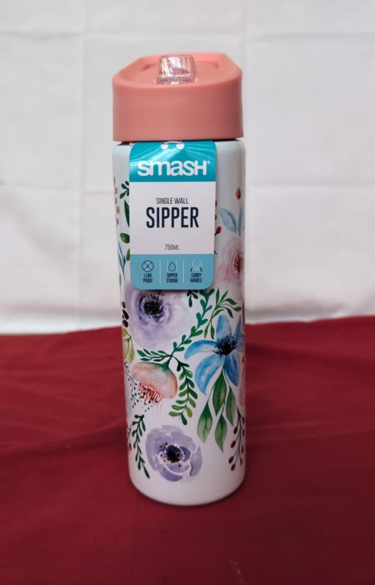 Smash Stainless Steel Drink Bottle with Sipper Lid Full Bloom 750ml(small scuff)