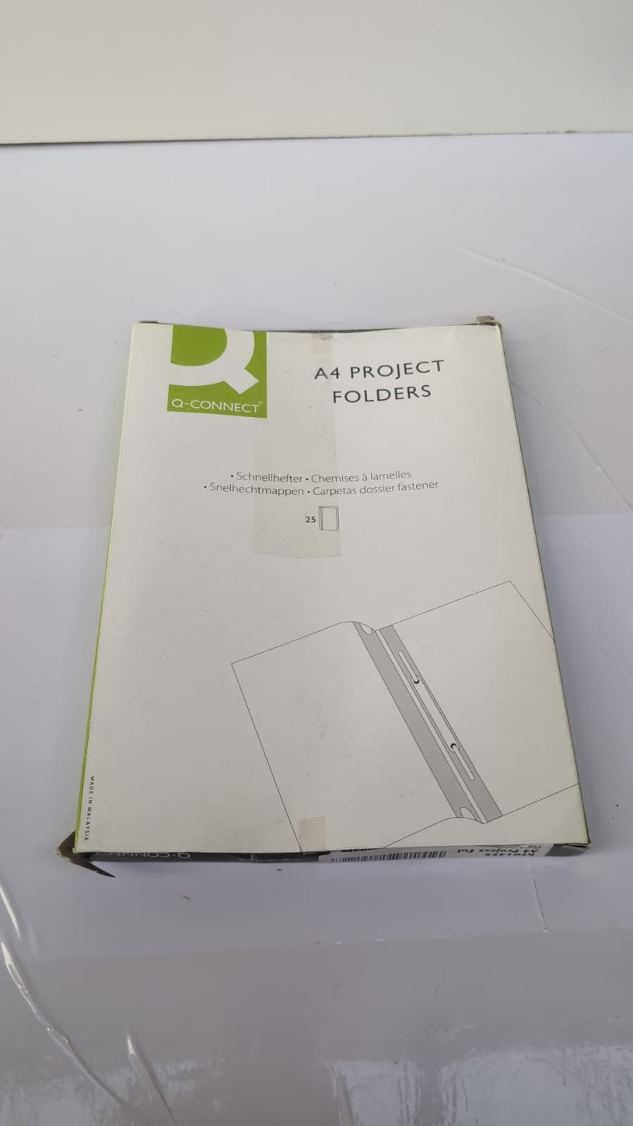Q-Connect A4 Project Folder - Red Pack of 25(packaging damaged)