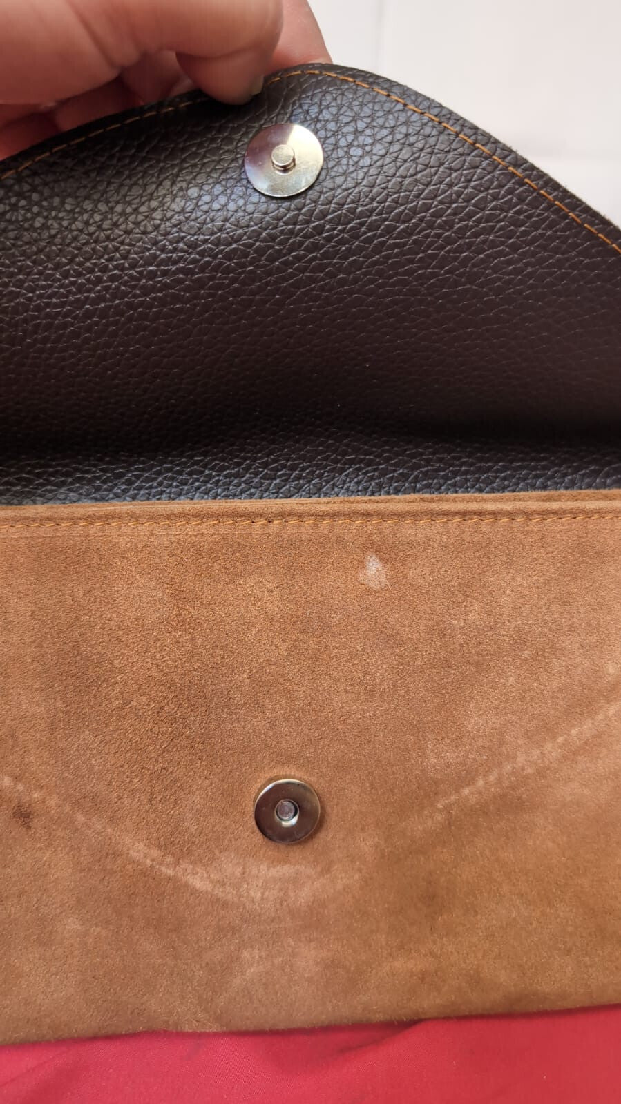 Clutch/Shoulder Bag (small scuff - 31cm x 16cm, Genuine Leather - Made in Italy)