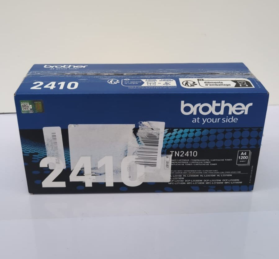 Brother TN-2410 Toner Cartridge, Black, Single Pack, Standard Yield(box opened)
