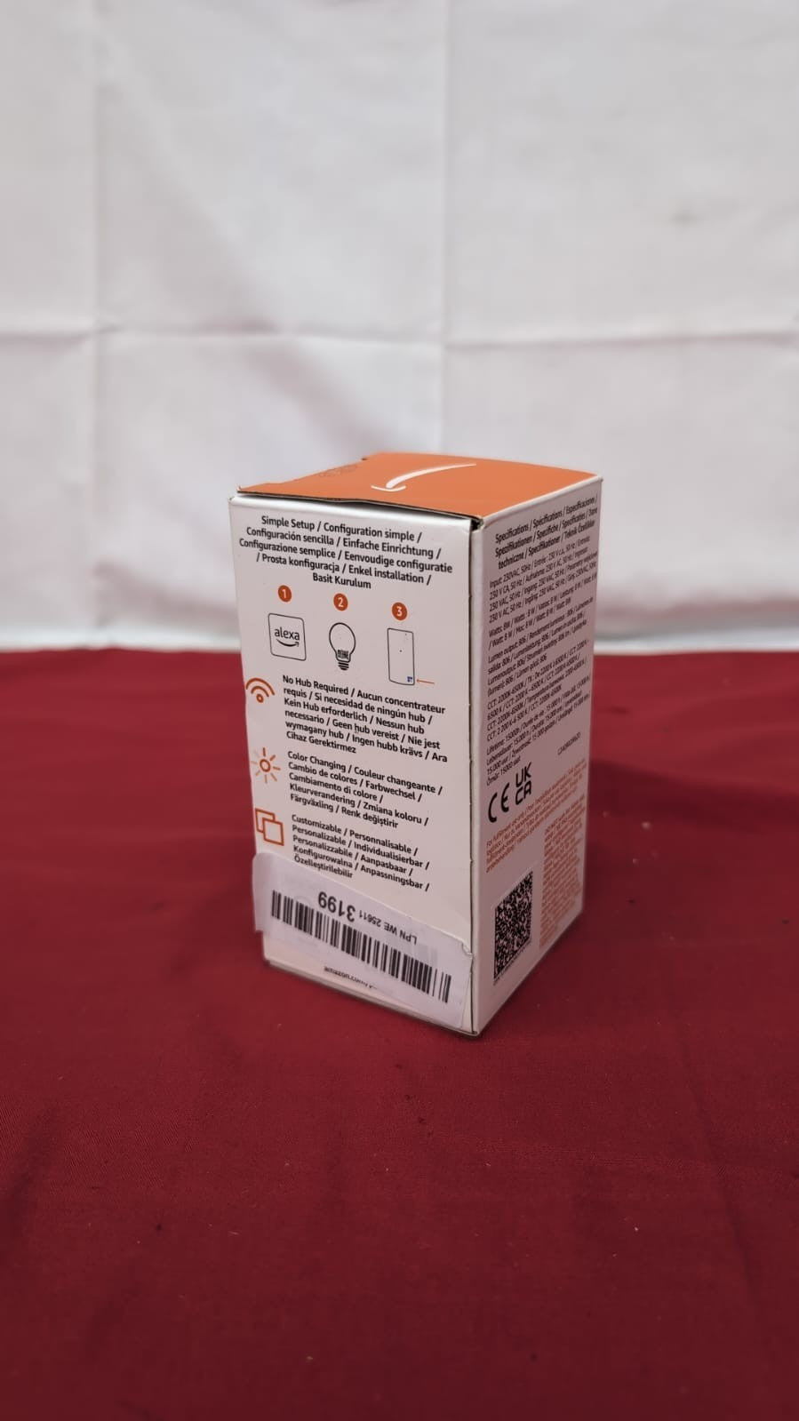 Amazon Basics Smart A60 Multicolor LED Light Bulb, E27, 8W Works with Alexa Only