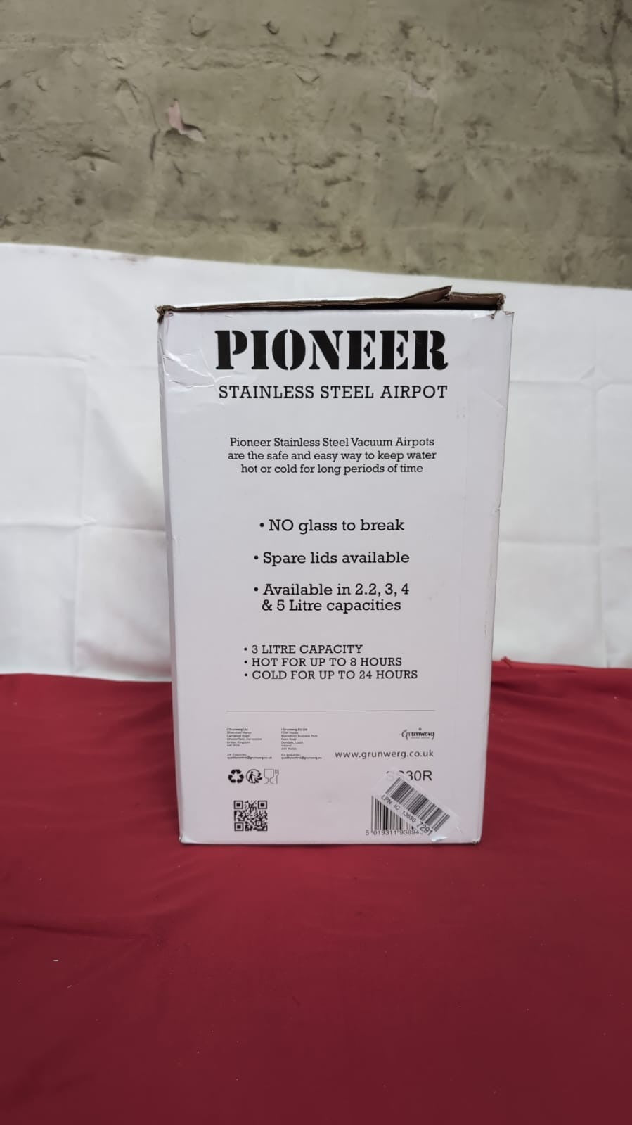 Pioneer 3.0L Stainless Steel Lever Airpot (Small scratches, Warehouse damage)