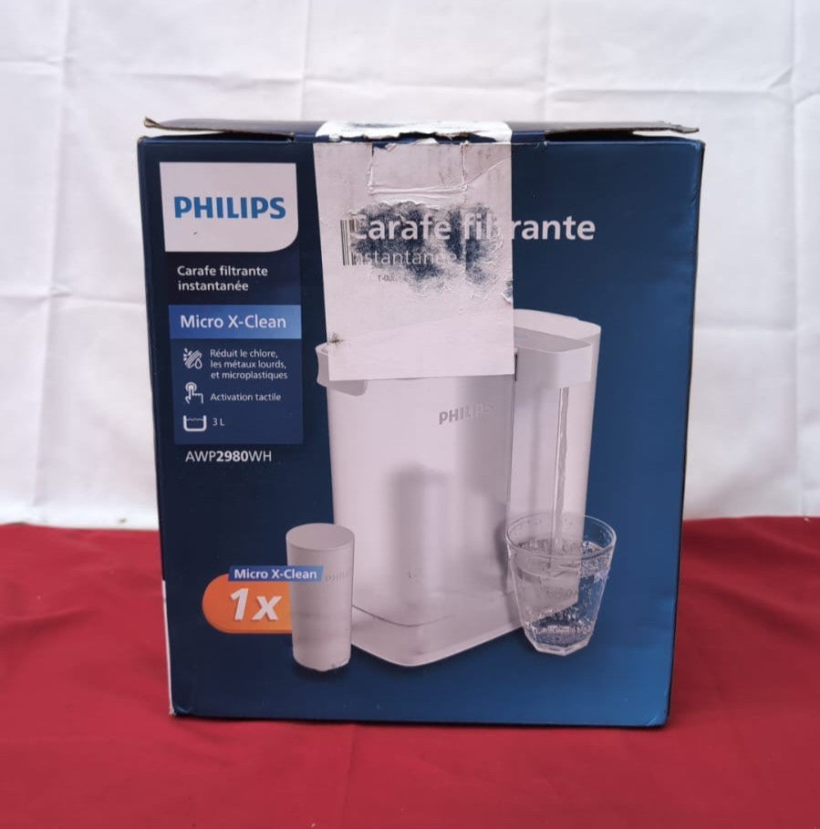 PHILIPS GoZero Next-gen Instant Water Filter Pitcher, (box damaged no filter )