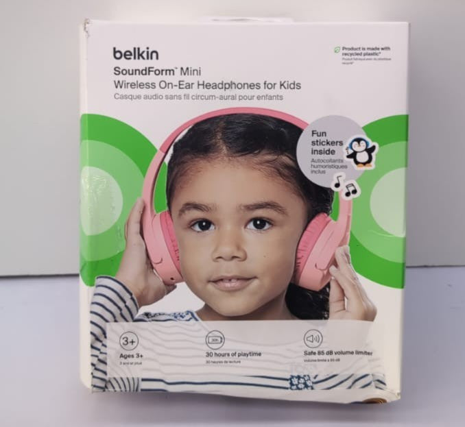 Belkin SoundForm Mini Kids Wireless Headphones 30H Playback (BOX DAMAGED)