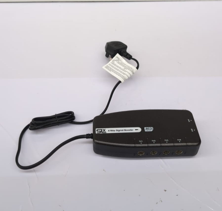 SLx TV Signal Booster Aerial Amplifier, 4 Way Signal Distribution (USED)