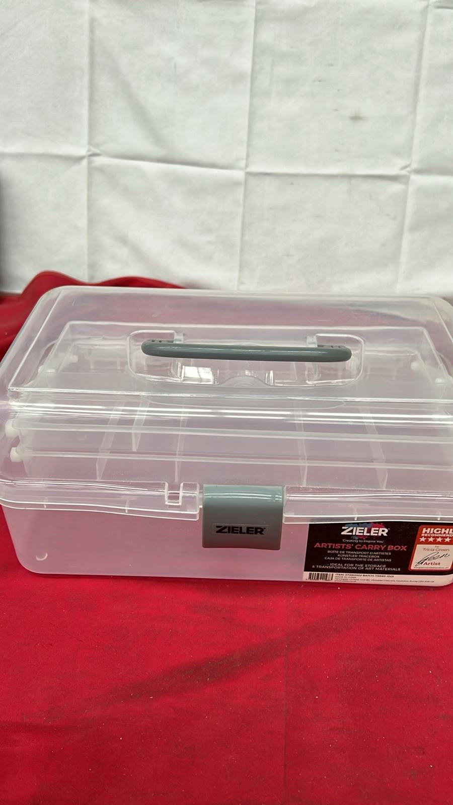 Zieler Artists Carry/Caddy Box (Translucent White) - Ideal storage for artists