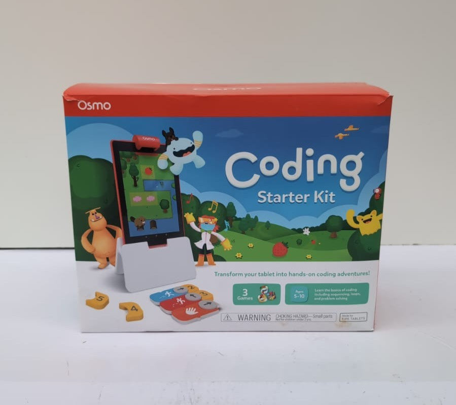 Osmo CodingStarter Kit for Fire Tablet  3 Educational Learning Games(boxdamaged)