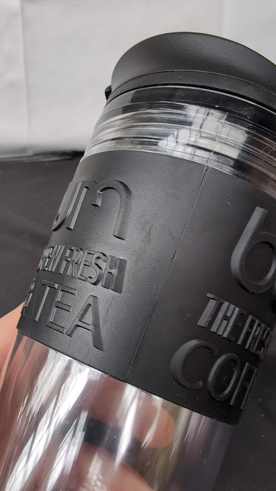BODUM Plastic  Travel Mug, Black, 0.35 Litre(no packaging/smallscuffs)