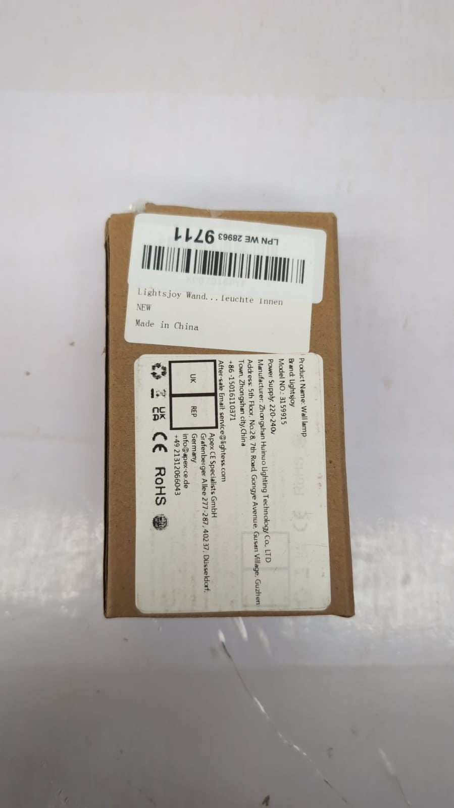 Lightsjoy LED Wall Light (BOX DAMAGED)