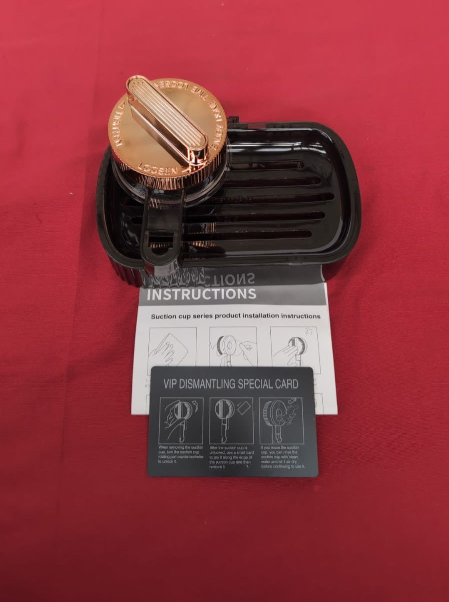 Suction Soap Dish for Shower, Vacuum Suction Soap Holder with Drainage,