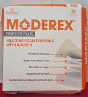 Silicone PU Foam Dressing Moderex Border Plus with Border (box damaged)
