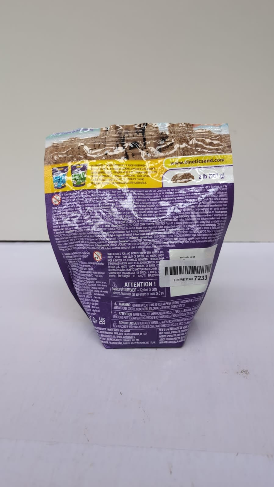 Kinetic Sand The Original Mouldable Sensory Play Sand,Brown,907g (PACKET OPENED)