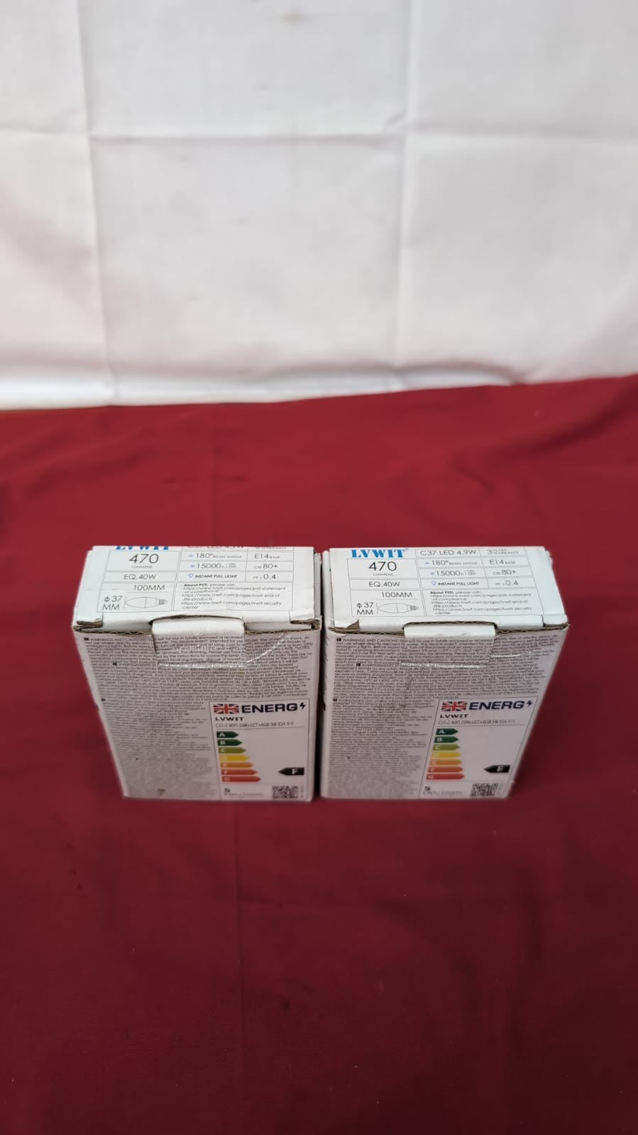 LVWIT E14 Screw Smart Bulb,4.9W Smart Candle Bulbs Alexa,2count per box,2 Pack