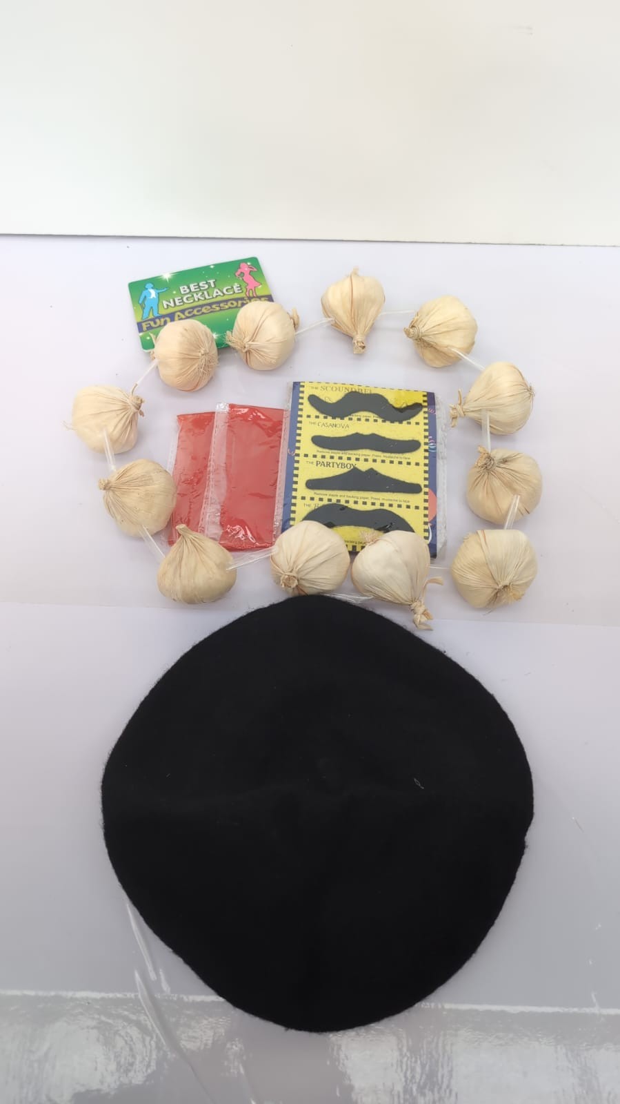 Beamely French Men's Set - Fancy Dress Costume Accessories Kit