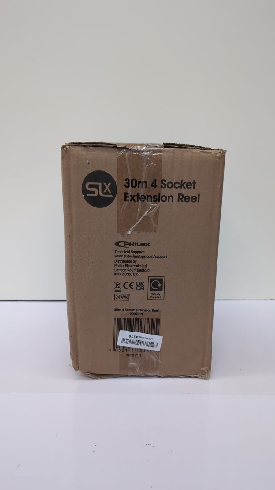 Extension Lead 30m Heavy Duty Cable Reel, 4 Socket Cord Reel UK Plug Socket