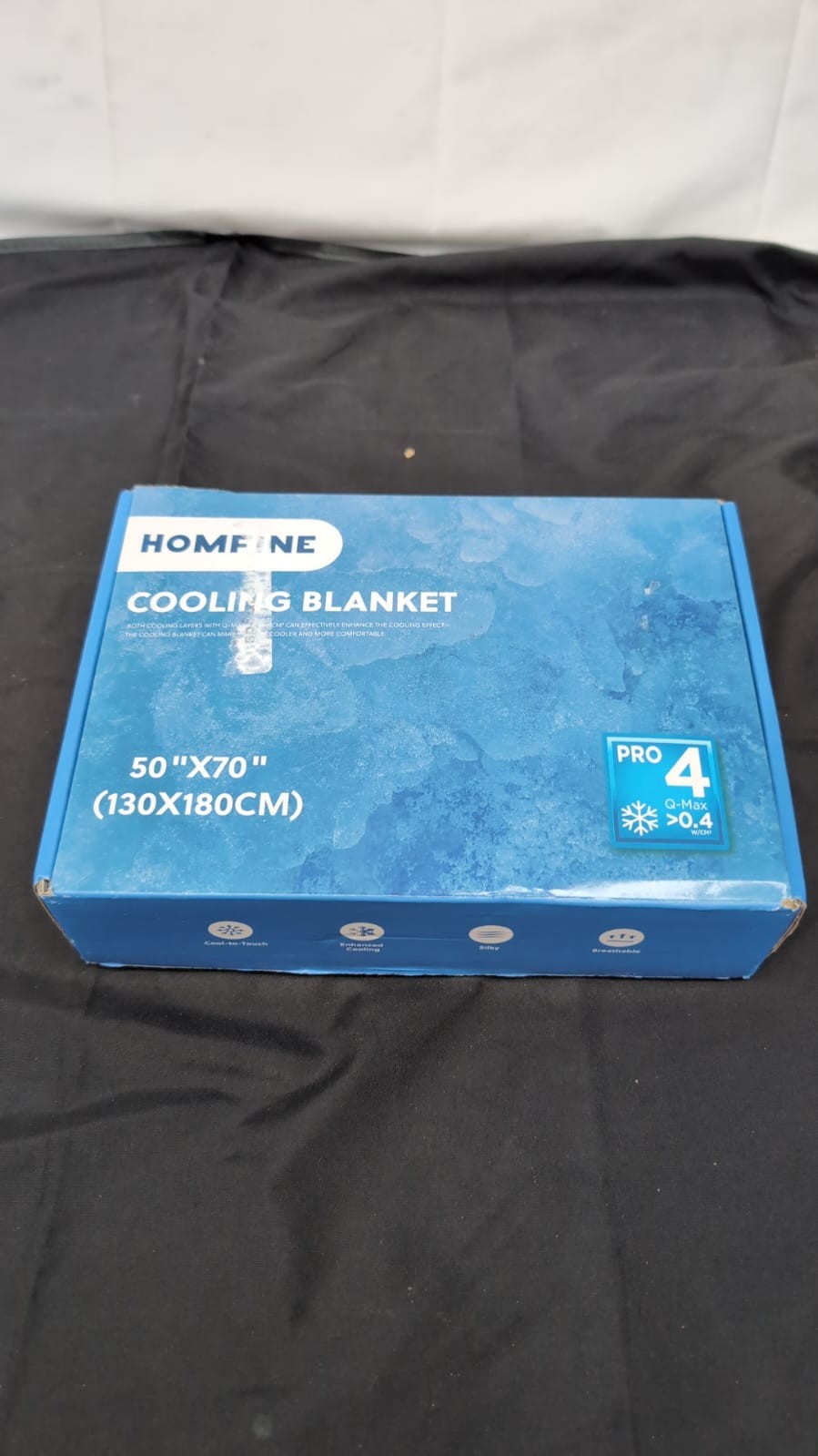 HOMFINE Cooling Blankets for Hot Sleepers - Summer Blanket Grey, 50 x 70 inches