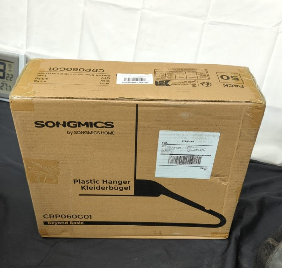SONGMICS Clothes Hangers 50 Pack, Heavy-Duty Plastic Hangers,Gray CRP060G01
