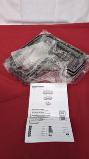 Amazon Basics L shape Adhesive Stainless Steel Shower Caddy, Black, Set of 3