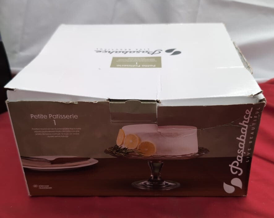 Pasabahce top", cake plate, cupcake, with base "Patisserie" (box damaged)