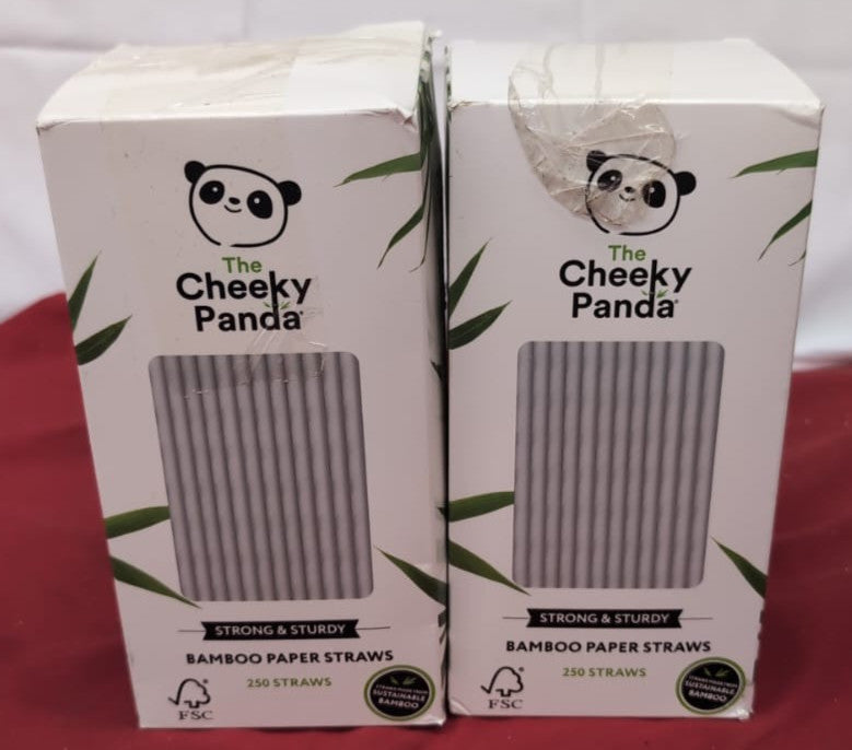 The Cheeky Panda Bamboo Paper Straws | 250 Drinking (2 pack - packaging damaged)
