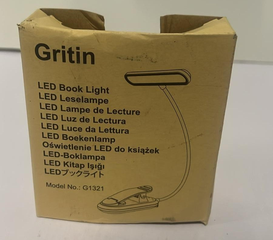 Gritin LED Reading Light, Book Light 3 Eye-Protecting Modes (BOX DAMAGED)