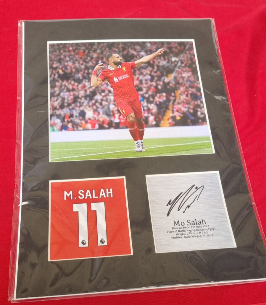 HWC Trading Mo Salah Liverpool Gifts Signed Autograph Picture (print)