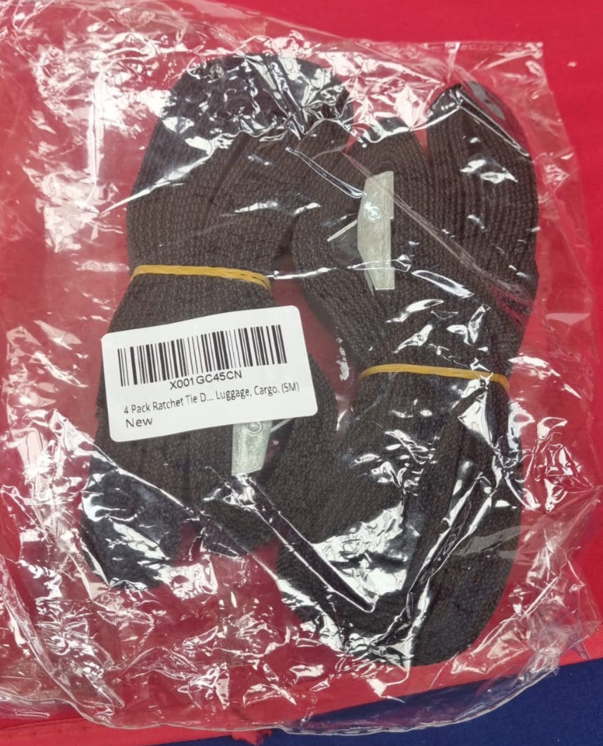 5m Long Lashing Straps - Trailer Tie Down, Car Roof Rack Cam Buckle (2pack)