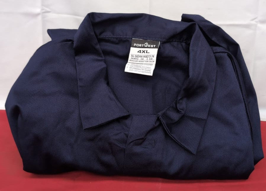 Portwest S999 Men's Work Coveralls - Protective Polycotton (no tags - navy blue)