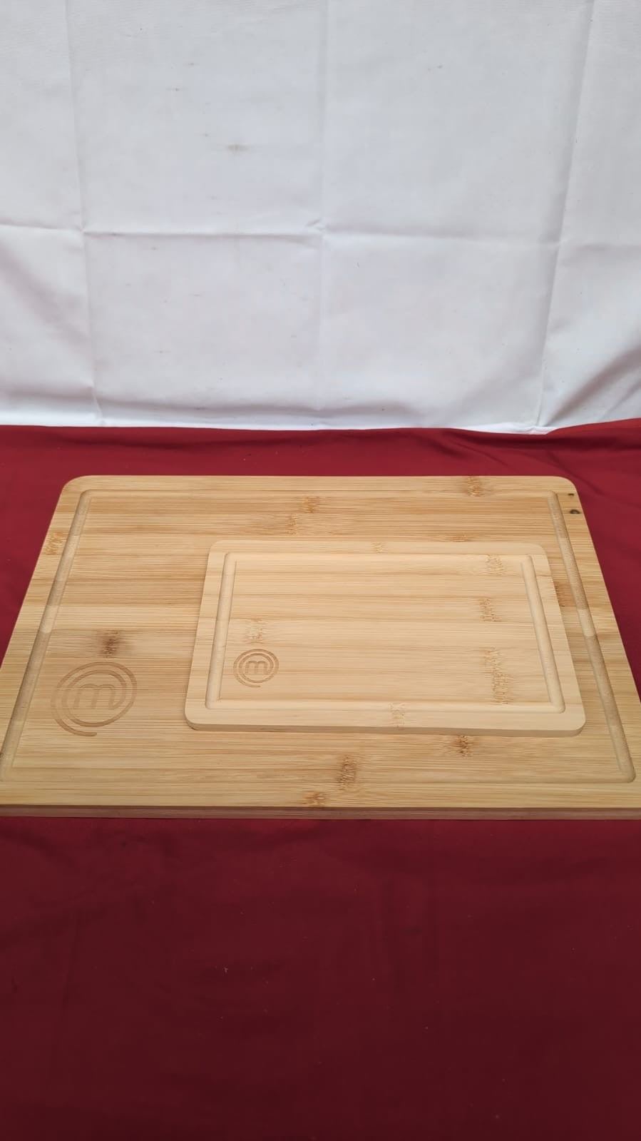 MasterChef Wooden Chopping Board Set of 2,37cm x 38cm & 15cm x 23cm