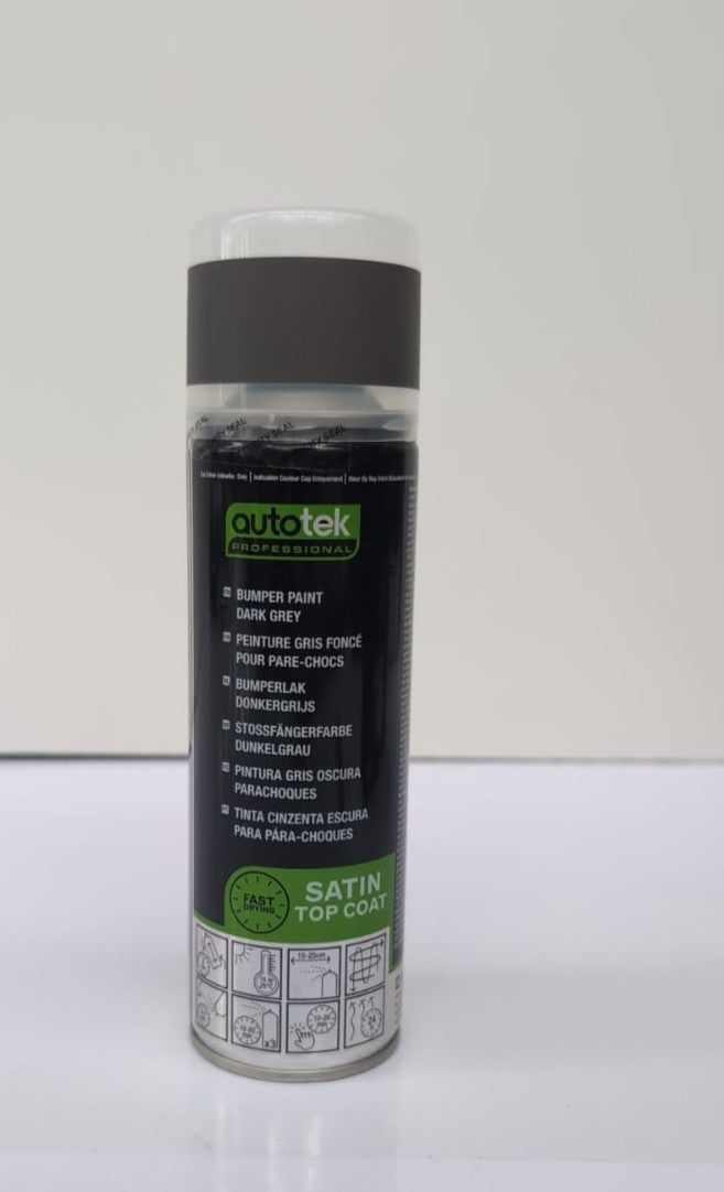 AutoTek Professional Satin Dark Grey Spray Paint, Aerosol Spray, 300ml