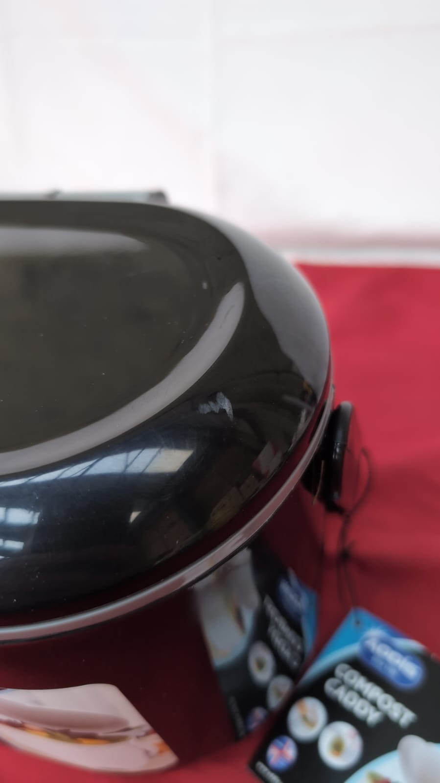 Addis  2.5 Litre Kitchen Compost Caddy, Black/Grey, 2.5L(slightly scuffed)